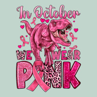 In October We Wear Pink Dinosaur Zipper Hoodie | Teevron