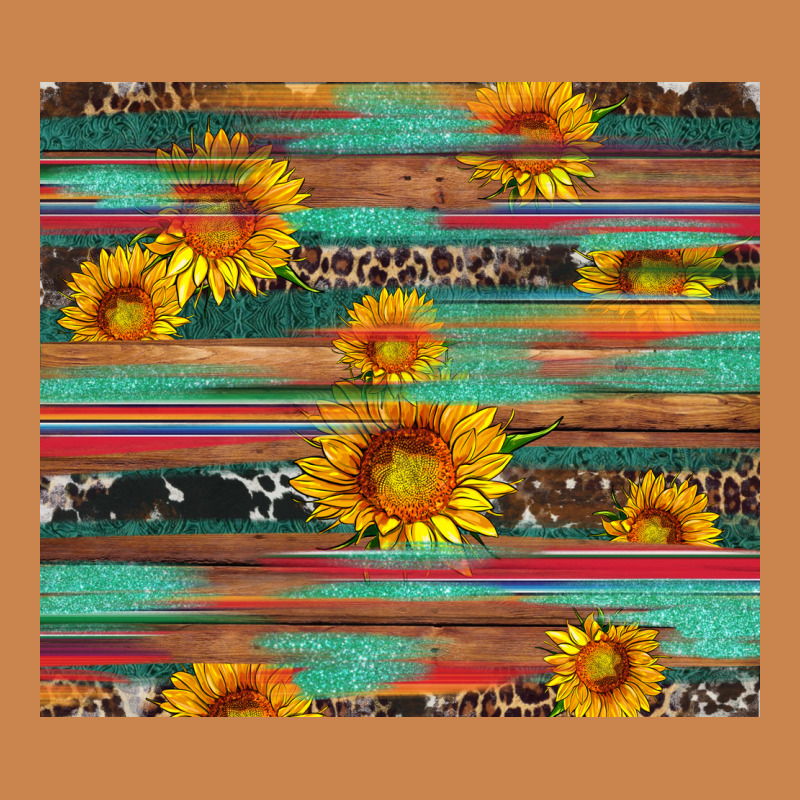 Sunflower Serape Wood And Cowhide Heavyweight Hoodie by Artiststas | Teevron