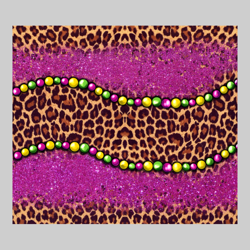 Mardi Gras  Leopard Pink Glitter Bead Premium Sweatshirt by BarkalooDesign | Teevron