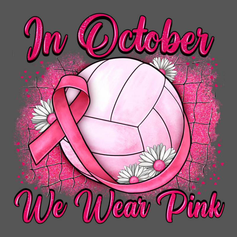 In October We Wear Pink Breast Cancer Valleybal Zipper Hoodie by JahusDesignShop | Teevron