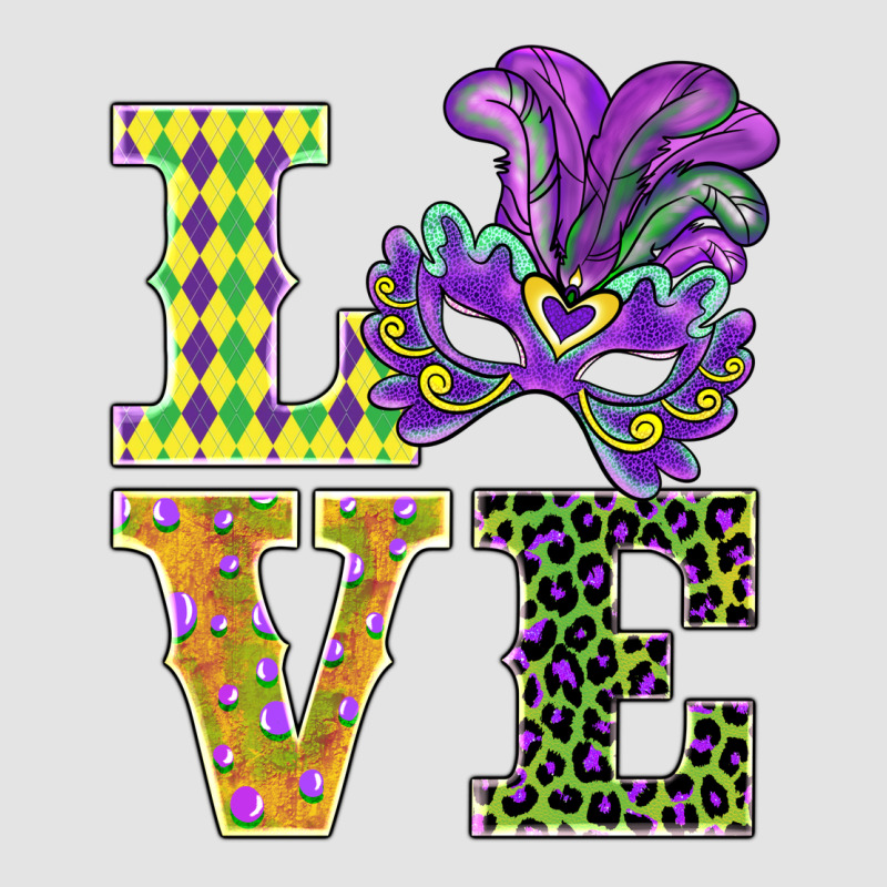 Mardi Gras Love Mask Premium Sweatshirt by BarkalooDesign | Teevron