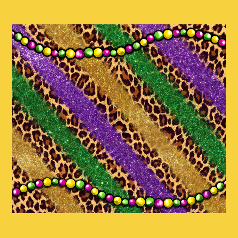 Mardi Gras Leopard Glitter Bead Premium Sweatshirt by BarkalooDesign | Teevron