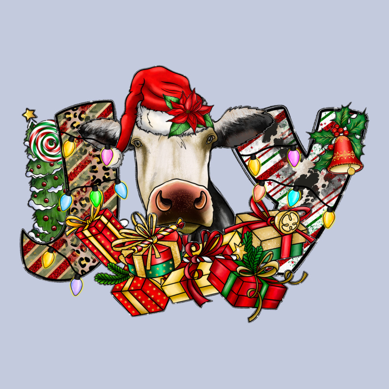 Christmas Joy Cow Long Sleeve Tee by CowhideDigitalArt | Teevron