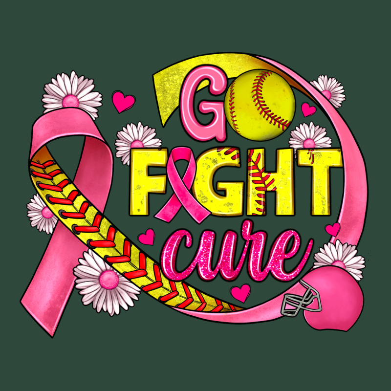 Breast Cancer Go Fight Cure Softball Zipper Hoodie by JahusDesignShop | Teevron