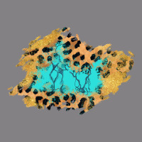 Glitter Leopard Turquoise Patch Heavyweight Hoodie | Teevron