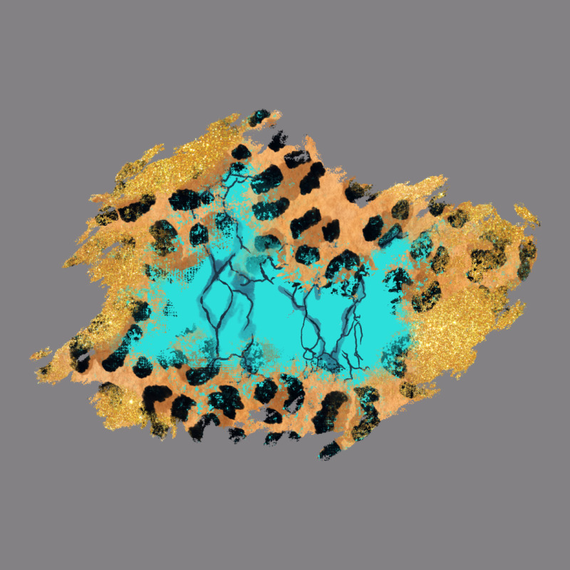 Glitter Leopard Turquoise Patch Heavyweight Hoodie by AdoDesignShop | Teevron