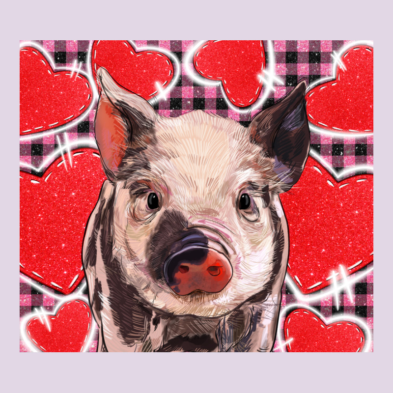 Valentine's Day Glitter Hearts Pig Classic Tee by BarkalooDesign | Teevron