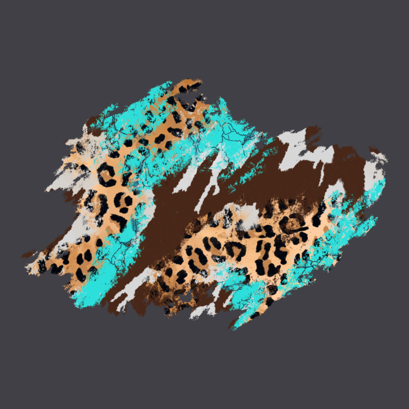 Cowhide Leopard Turquoise Patch Heavyweight Hoodie by AdoDesignShop | Teevron
