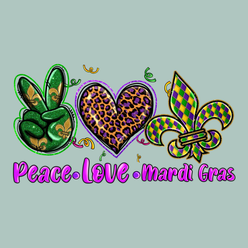 Peace Love Mardi Gras Premium Sweatshirt by BarkalooDesign | Teevron