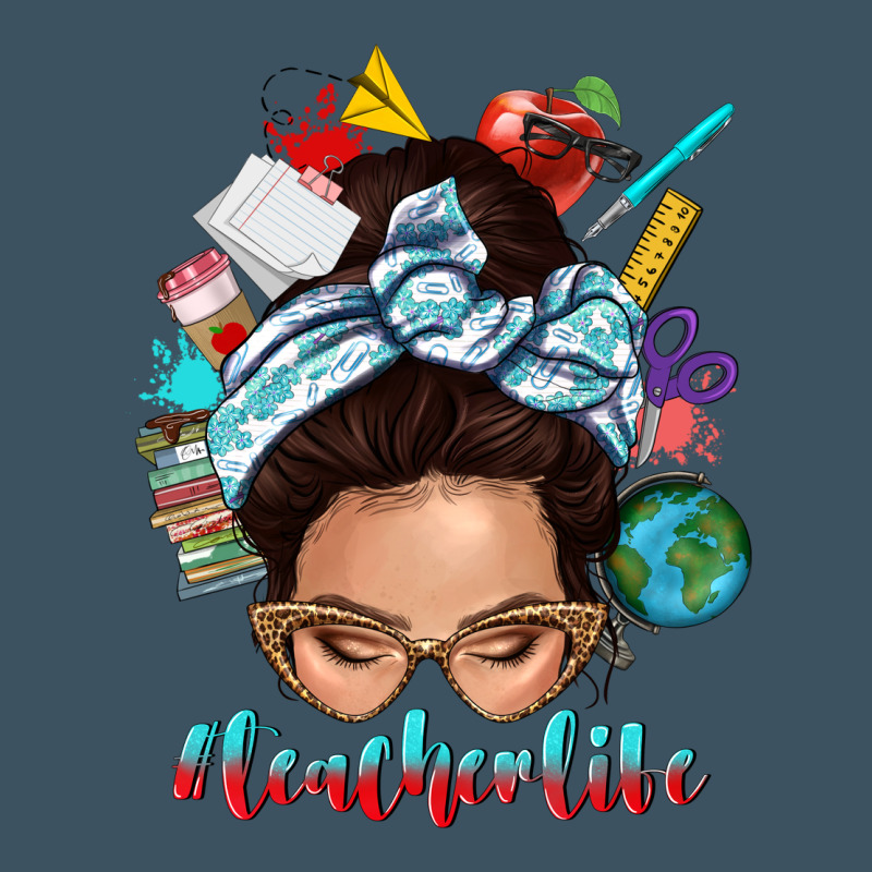 Teacher Life Messy Bun Urban Heavy Tee by texasbilliewilder | Teevron