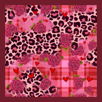 Valentines Day Roses Leopard Seamless Pattern Zipper Hoodie | Teevron