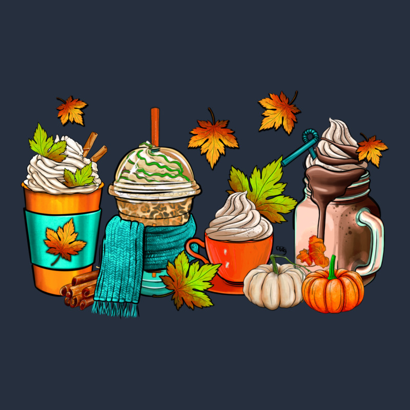Fall Coffee Cups Zipper Hoodie by AdoDesignShop | Teevron