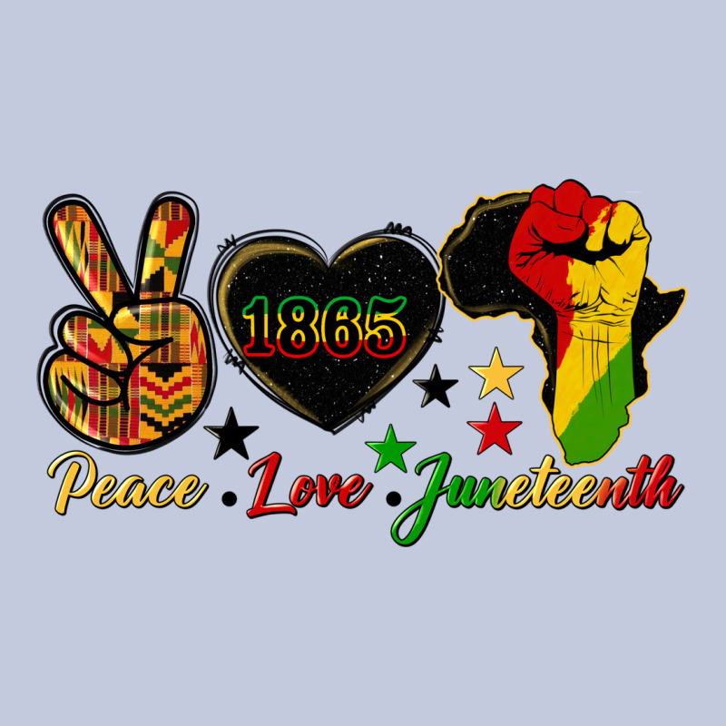 Peace Love Juneteenth Raised Fist Long Sleeve Tee by HRA Design Shop | Teevron