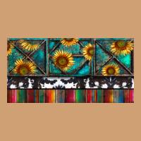 Rusty Sunflowers With Cowhide And Turquoise Vintage Tee | Teevron