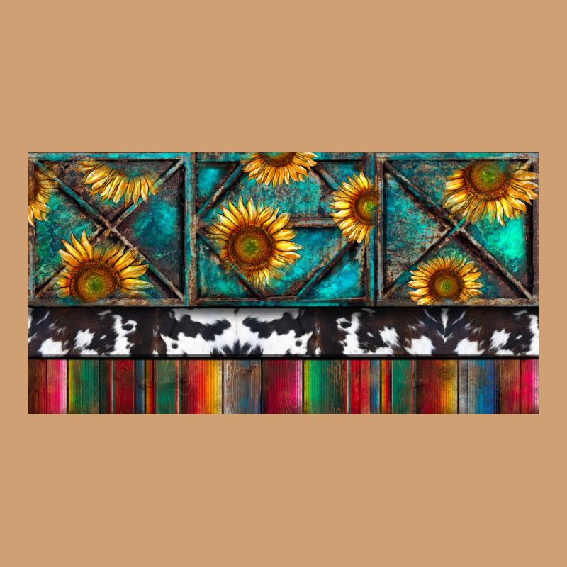 Rusty Sunflowers With Cowhide And Turquoise Vintage Tee by RanaPortraitStore | Teevron