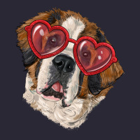 Saint Bernard With Love Glasses Vintage Tee | Teevron