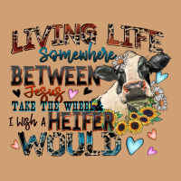 Living Life Somewhere Between Jesus Take The Wheel Vintage Tee | Teevron