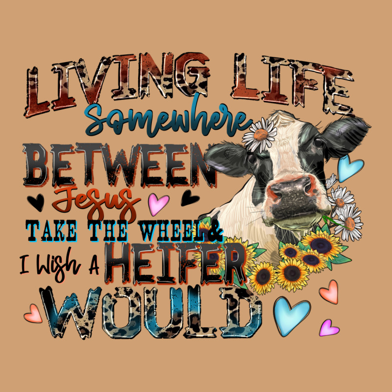 Living Life Somewhere Between Jesus Take The Wheel Vintage Tee by Zillion Design Studio | Teevron