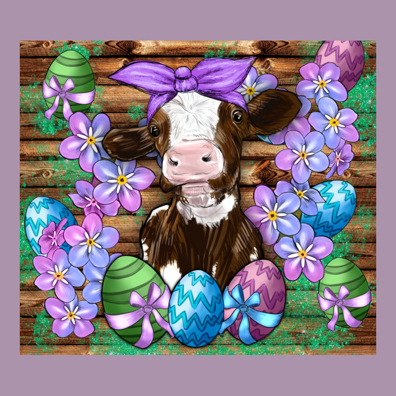 Easter Cow Eggs Flowers Daisys Heavyweight Hoodie by Artiststas | Teevron
