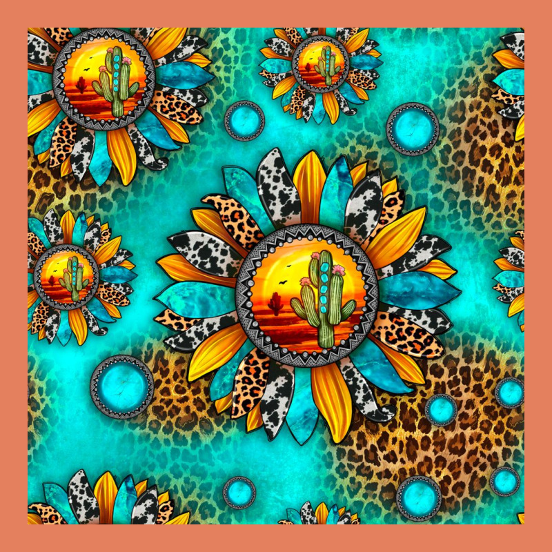 Western Sunset Sunflowers Seamless Pattern Classic Tee by HRA Design Shop | Teevron