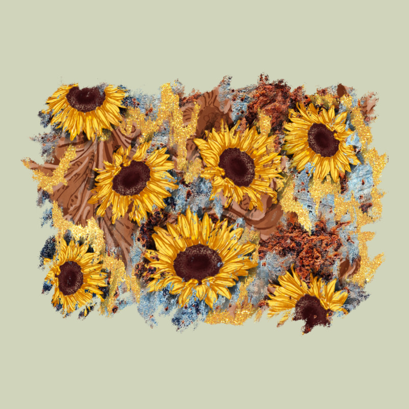 Sunflower Glitter Leather Background Heavyweight Hoodie by AdoDesignShop | Teevron