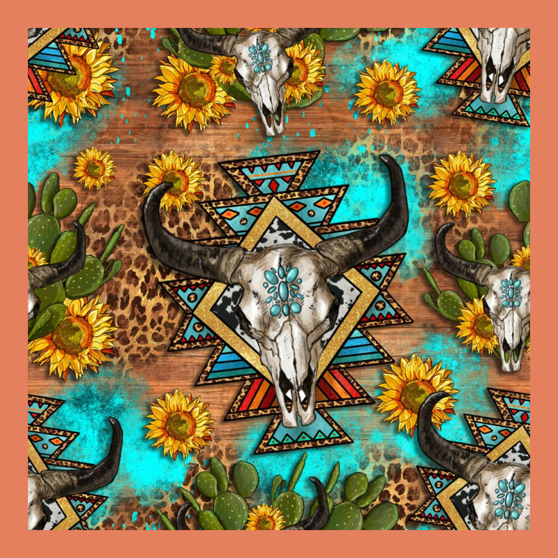 Aztec Bull Skull Seamless Pattern Classic Tee by HRA Design Shop | Teevron