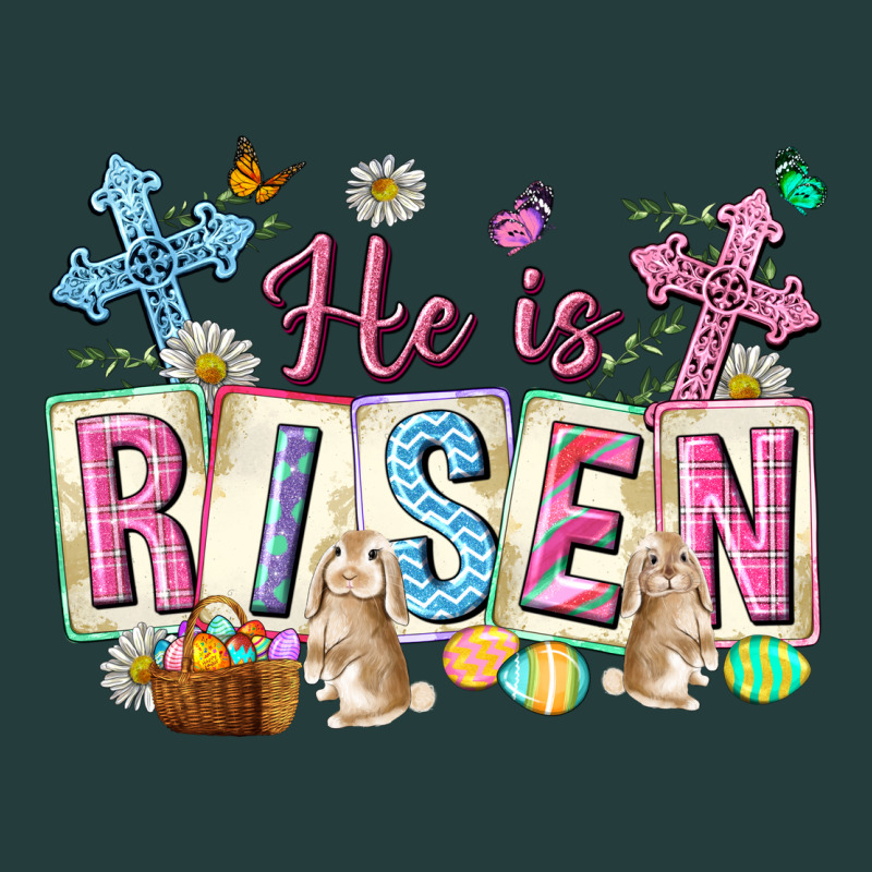 He Is Risen Easter With Flowers Classic Tee by Neo Western | Teevron