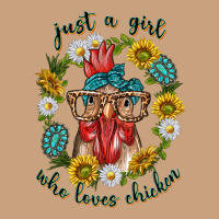Just A Girl Who Loves Chicken With Sunflowers And Gemstone Vintage Tee | Teevron