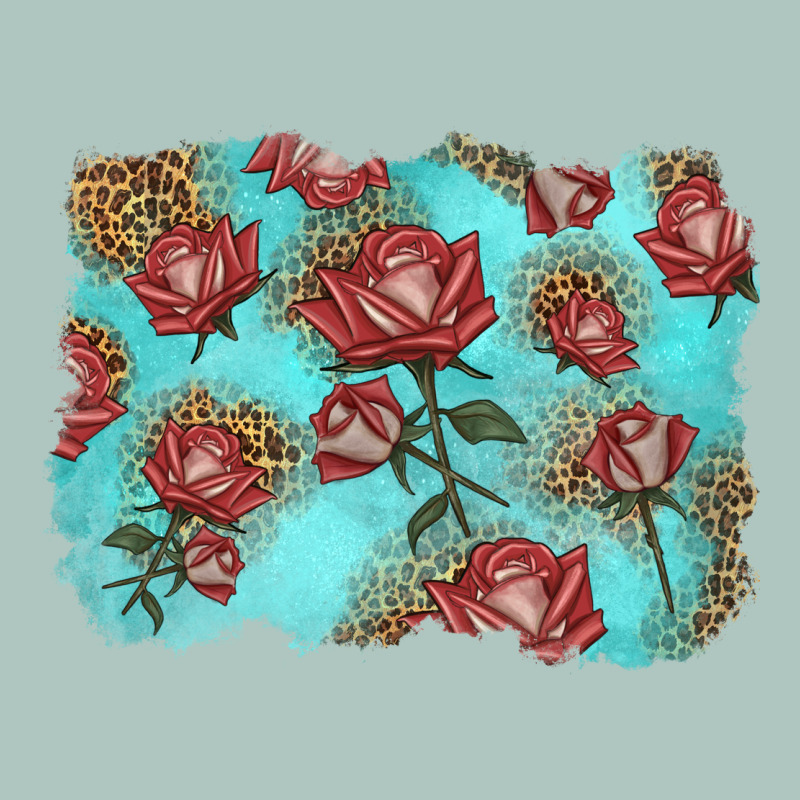 Red Roses With Leopard Background Premium Sweatshirt by LillyAllenDesigns | Teevron