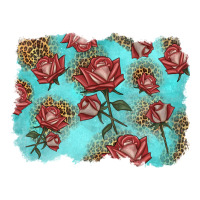 red roses with leopard background | Teevron