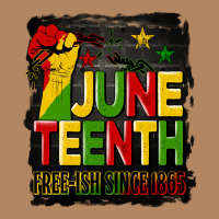 Juneteenth Fist Free Ish Since 1865 With Background Long Sleeve Tee | Teevron