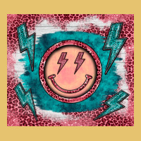 Western Lightning Bolt Smiling Face Turquoise Premium Sweatshirt | Teevron