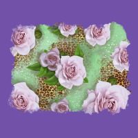 Pink Roses With Leopard Background Premium Sweatshirt | Teevron