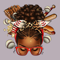 Baseball Afro Messy Bun Vintage Tee | Teevron