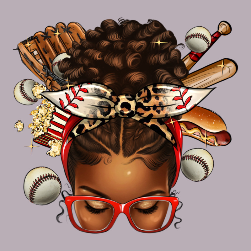 Baseball Afro Messy Bun Vintage Tee by texasbilliewilder | Teevron
