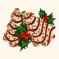 White Christmas Tree Cake Ado Premium Hoodie | Teevron