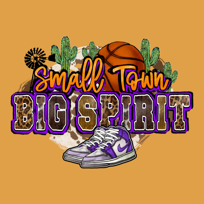 Small Town Big Spirit Basketball Premium Hoodie by NancyCooperArtShop | Teevron