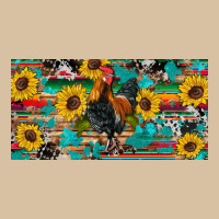 Western Coop Animals Rooster Sunflowers Cowhide Wooden Serape Glitter Heavyweight Hoodie | Teevron
