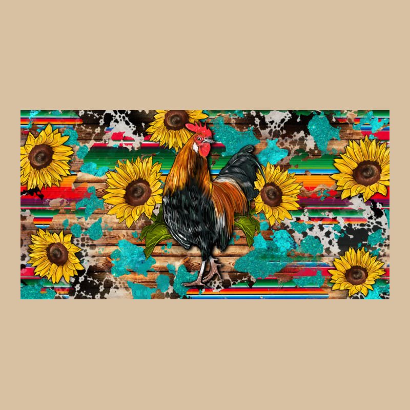 Western Coop Animals Rooster Sunflowers Cowhide Wooden Serape Glitter Heavyweight Hoodie by Artiststas | Teevron