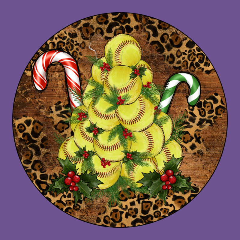 Softball Leopard Christmas Vintage Tee by RanaPortraitStore | Teevron