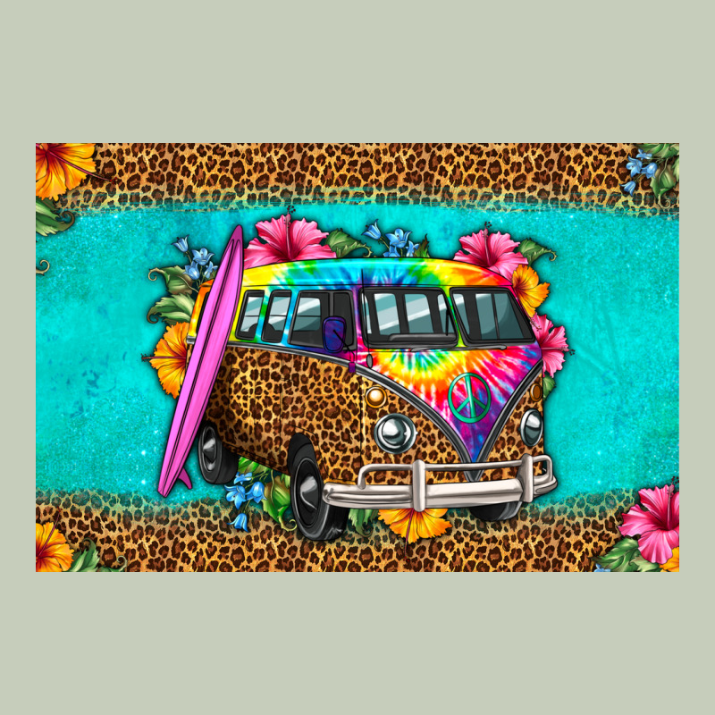Hippie Van Floral Skinny Metal Can Holder Classic Tee by HRA Design Shop | Teevron