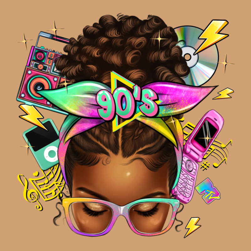 90s Afro Messy Bun Vintage Tee by texasbilliewilder | Teevron