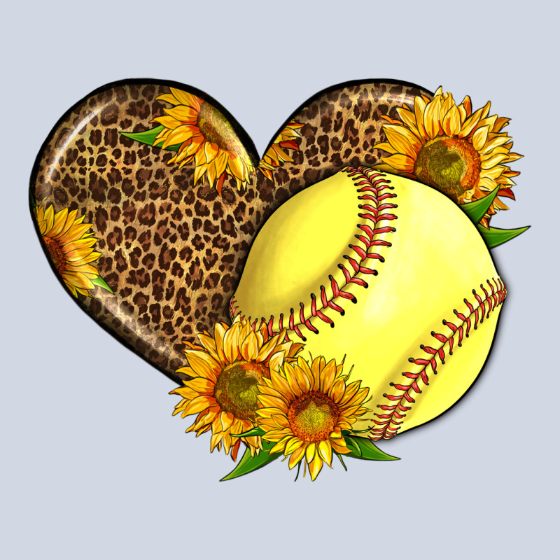 Softball Heart With Sunflowers Premium Sweatshirt by LillyAllenDesigns | Teevron