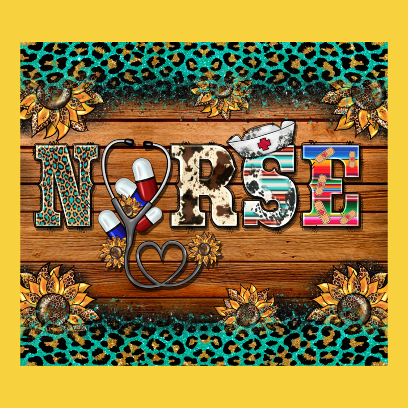 Western Nurse Glitter Leopard Sunflowers Premium Sweatshirt by BarkalooDesign | Teevron