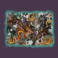 Bucking Bronco Rodeo Revolver Western Background Heavyweight Hoodie | Teevron