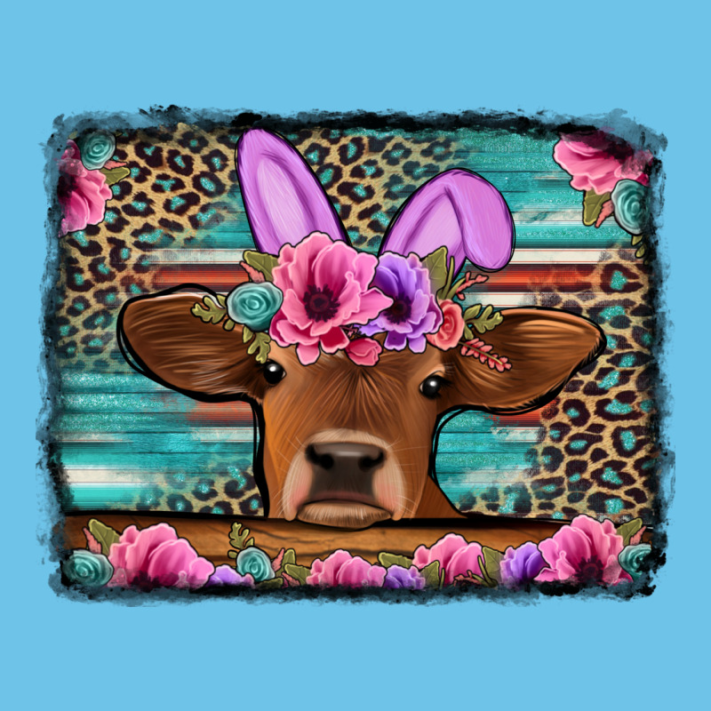 Easter Floral Leopard Cow Premium Sweatshirt by Jasminsmagicworld | Teevron