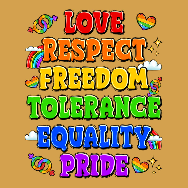 Love Respect Freedom Tolerance Equality Pride Urban Hoodie by LillyAllenDesigns | Teevron