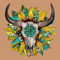 Boho Bullskull With Sunflower And Gemstone Heavyweight Hoodie | Teevron