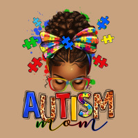 Autism Mom Afro Messy Bun Vintage Tee | Teevron