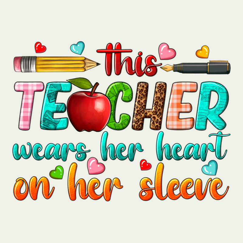 This Teacher Wears Her Heart On Her Sleeve Urban Heavy Tee by texasbilliewilder | Teevron